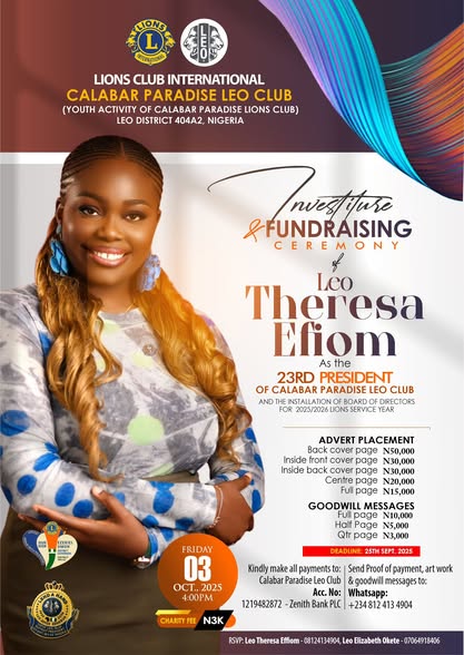 calabar paradise sets to install her 23rd president